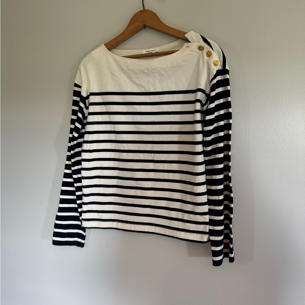 Rag & Bone Cream Long Sleeve Top